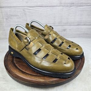 Vintage Walter Genuin Rare Leather Sandals Golf Comfort Shoe Sz 9.5 Italy Made